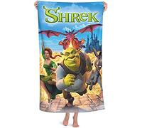 NICHIYOBI Shrek Beach Towels 3D Digital Print Bath Towels, Soft and Fluffy Beach Towels, Fashionable Appearance, Travel Towel, Soft and Fade-resistant (1.80 cm x 135 cm)