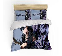 NICHIYOBI Solo Leveling Duvet Cover Bedding Set - Duvet Cover and Pillowcase, Microfibre, 3D Digital Print, Three-Piece Bed Linen (6.200 x 200 cm + 50 x 75 cm x 2)