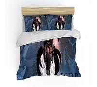 NICHIYOBI Solo Leveling Duvet Cover Bedding Set - Duvet Cover and Pillowcase, Microfibre, 3D Digital Print, Three-Piece Bed Linen (1.135 x 200 cm + 50 x 75 cm x 2)