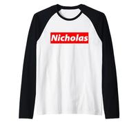 Nicholas 90's Streetwear Y2K Outfit Nick Gift for Nicholas Raglan Baseball Tee