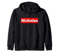 Nicholas 90's Streetwear Y2K Outfit Nick Gift For Nicholas Zip Hoodie