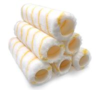 Nicholas Jack 9 inch Roller Sleeves, Pack of 6 Rollers for Painting Walls and Ceilings with 1.5" Standard Fitting - Professional Paint Roller Sleeve for Smooth Finish Emulsion Paint