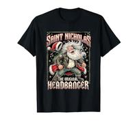 Nicholas Original Headbanger Heavy Metal Christmas Value Graphic T-Shirt