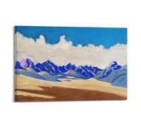 Nicholas Roerich Painter Masterpiece Poster Karakoram Path to Turkestan Wall Art Scroll Canvas Painting Picture Living Room Decor Home 12x18inch(30x45cm)