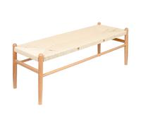 Nicholas Winter Wooden Scandi Danish Style Dining Bench - Natural/Natural in Natural Nicholas Winter Natural