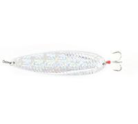 Nichols Lures 6FS2-25 6" Ben Parker Mini Magnum Flutter Spoon, Shattered Glass Silver, 2.5oz