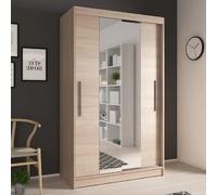 nichols wooden wardrobe with 2 sliding doors in sonoma oak