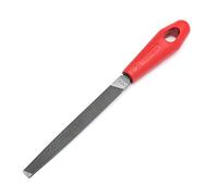 Nicholson Crescent 21687NN Mill Single Cut Bastard File with Red Handle, 6"/152.4mm