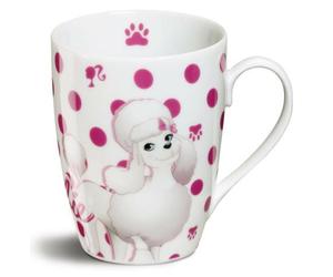 Nici 33993 Cup Barbie's Poodle Sequin 11.5 X 9 Cm Porcelain Coffee Mug