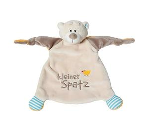 'Nici 40041 Stitched' Little Sparrow ' - Comforter Bear Message and Picture 25 x 25 cm