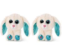 Nici 46617 GluUBSCHIS Bunny GLUBSCHIS Cuddly Soft Toy Rabbit Wolli-Dot 15cm, White, Large (Pack of 2)