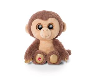 NICI 46945 safari Original - Glubschis Monkey Hobson 15 cm - Cute Cuddly Toys - Fluffy Stuffed Big Glittery Eyes - Plush Zoo Animals to Cuddle & Play, Brown/Beige