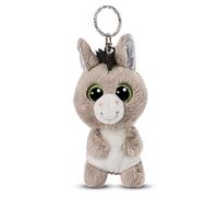 NICI 47661 Original - Glubschis Donkey Keyring Donki 9cm - Cuddly Toy Pendant for lanyards, Keychains & Key Holders - Bag Charm, Grey