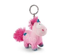 Nici 49100 unicorn Midnight Floral 10cm pink-Sustainable companion cuddly animal pendant lanyard, ring & key holder
