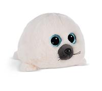 NICI 49176 Kuscheltier Robbe Boubelle weiß schlenkernd Phoque Cuddly GLUBSCHIS Seal 15cm White Dangling-Sustainable Made Plush, Cute Soft Toy to Cuddle and Play with, for Children & Adults, Gift idea