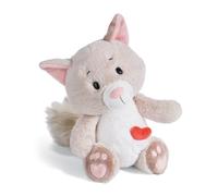 Nici 49407 Love cat Fluffy 25cm Dangling Gray-Sustainable Made Plush, Cute Soft Toy to Cuddle and Play with, for Children & Adults, Gift idea