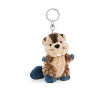 Nici 62260 Beaver Harry Woodsnacker, 10 cm, Brown, Loyal Plush Companion for Rucksack or Bag, Key Fob for Children and Adults