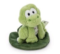 NICI 62281 Cuddly Toy, Fridolin Frog on a Leaf, 7 cm, Green, Soft Plush, Cute Stuffed Animal for Cuddling and Playing, Great Gift Idea for Children and Adults