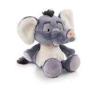 NICI 62737 El-Flora Elephant Soft Toy, Stuffed Animal Made of Soft Plush, Cute Plush Toy for Cuddling and Playing, for Children and Adults, Great Gift Idea, 18 cm, Grey
