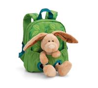 NICI backpack 21x26cm with NICI soft toy rabbit 25cm - yellow - Removable cuddly fluffy plush, Kindergarten Backpack with stuffed animal for 2-5-year-old boys & girls - 61743