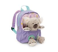 NICI Backpack with Koala Plush Toy, 21 x 26 cm, 25 cm, Purple - 63039 | Removable plush toy, soft, fluffy nursery backpack with cuddly toy for children and fans, a cute companion for everyday use