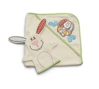Nici Bathing Fun Hooded Towel 70x70 Cm Beige Kids