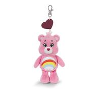 NICI Care Bears, Good Luck Bear, Bag Charm, Cute Plush Accessory, Adorable Keyring for Bag, Rucksack & Car, 15 cm, Pink - 62801