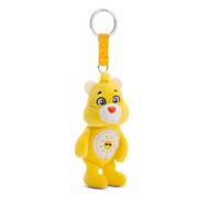 NICI Care Bears Funshine Bear Key Ring - 10cm Cuddly Toy Pendant for Kids & Adults, With Metallic Ring Holder