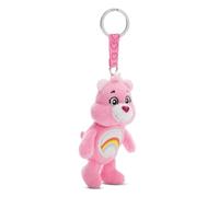 NICI Care Bears key ring Cheer Bear 10cm - Cuddly toy pendant for children & adults, with metall ring holder to hang on keys, cord, bags - 61370