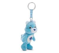 NICI Care Bears key ring Grumpy Bear 10cm - Cuddly toy pendant for children & adults, with key metall ring holder to hang on keys, cord, bags - 61371