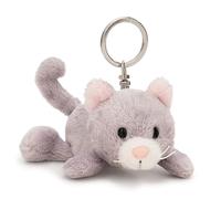 NICI Cat Keyring 10 cm, Grey, Loyal Companion for Backpack or Bag, Key Holder for Kids and Adults, 62133