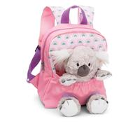 NICI children's backpack pink 2 in 1 with cuddly toy koala 25cm - Kindergarten backpack girls & boys, Soft back area & adjustable straps - 49841