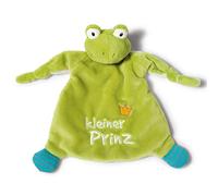 NICI Cuddly Blanket Frog 'Little Prince' 25 x 25 cm - Frog Cuddle Blanket from 0+ Months - Cuddly Blanket for Babies & Toddlers - Baby Cuddly Toy/Cuddle Blanket - Comfort Blanket for Girls and Boys