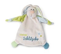 NICI Cuddly Blanket Rabbit Small Slit Ear 25 x 25 cm Cuddly Blanket from 0+ Months Cuddly Toy for Girls and Boys
