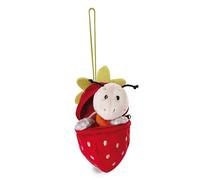 NICI Cuddly Toy Ant Enzi 13cm - Plush Toy Ant In A Plush Strawberry As A Cuddly Toy Pendant - Soft Toy for Plushie Lovers - Stuffed Animal - 49434