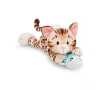 NICI cuddly toy Bengal Cat with Fish 30 cm, Brown, Soft NICI Plush Toy, Cute Stuffed Toy for Cuddling & Playing With, Great Gift Idea for Children and Adults - 62152