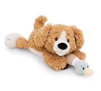 NICI cuddly toy Dog with Duck 30 cm, Brown, Soft NICI Plush Toy, Cute Stuffed Toy for Cuddling & Playing With, Great Gift Idea for Children and Adults - 62149
