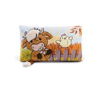 NICI cushion highland cattle McMooray & chick Eggwina 43x25cm white - Fluffy cuddly toy pillow for boys, girls, babies and cuddly toy lovers - ideal for at home, kindergarten or on the go - 61120