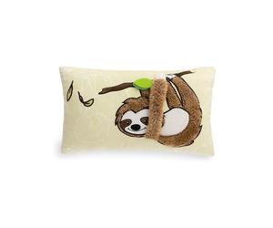 NICI cushion sloth Slobby 43x25cm brown - Fluffy cuddly toy pillow for boys, girls, babies and cuddly toy lovers - ideal for at home, kindergarten or on the go - 61216