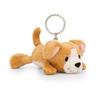 NICI Dog Keyring 10 cm, Brown, Loyal Companion for Backpack or Bag, Key Holder for Kids and Adults, 62130