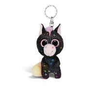 NICI GLUBSCHIS 62591 Key Fob, Unicorn Vita-Mi, 9 cm, Black, Loyal Plush Companion for Rucksack or Bag, Key Holder for Children and Adults