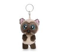 NICI GLUBSCHIS 63020 Selma the Siamese Cat Keyring, Loyal Plush Companion for Rucksacks or Bags, Key Holder for Children and Adults, Beige, 9 cm
