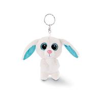 NICI 46610 GLUBSCHIS Cuddly Soft Toy Rabbit Wolli-Dot with Keyring, Sweet keeholder, 9cm, White