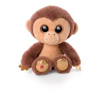 NICI 46949 safari Does not apply Original - Glubschis Monkey Hobson 25 cm - Cute cuddly toys - Fluffy stuffed big glittery eyes - Plush Zoo animals to cuddle & play, Brown/Beige
