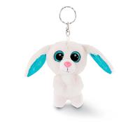NICI 46610 GLUBSCHIS Cuddly Soft Toy Rabbit Wolli-Dot with Keyring, Sweet keeholder, 9cm, White