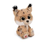 NICI GLUBSCHIS Lynx Lenzo 15cm - Cuddly Toy Lynx With Big Glitter Eyes - Soft Toy For Plushie Lovers - Stuffed Animal - 49295