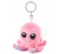 NICI Glubschis: The Original Octopus Keyring Poli 8 cm - Sea creature plush toys, Pink cuddly toy pendant for lanyards & key holders, Keyrings for girls and boys