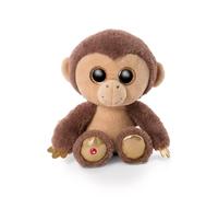 NICI 46949 safari Does not apply Original - Glubschis Monkey Hobson 25 cm - Cute cuddly toys - Fluffy stuffed big glittery eyes - Plush Zoo animals to cuddle & play, Brown/Beige