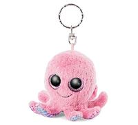 NICI Glubschis: The Original Octopus Keyring Poli 8 cm - Sea creature plush toys, Pink cuddly toy pendant for lanyards & key holders, Keyrings for girls and boys