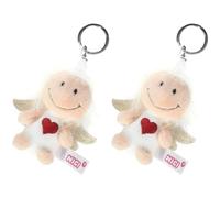 NICI Guardian Angel Keyring with Heart and Glitter Wings 7 cm - Lucky Charm Angel I Angel Keyring for Lanyard, Keychain & Key ring- 46121